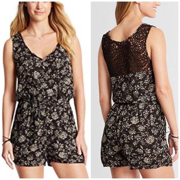 Cape Juby Pants - Cape Juby floral rayon and lace romper size small